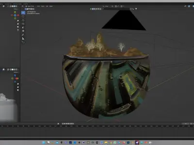 Float Island - Sci-fi Desert 3D model