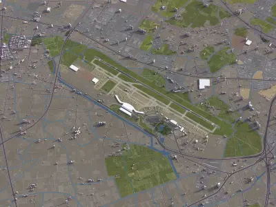 Ningbo - 3D Airport Model Low-poly 3D model