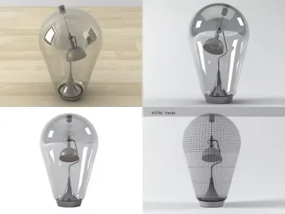 Blow glass lamp - renderings 3D model