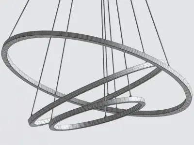 Modern Ring Pendant Light Collection 3D model