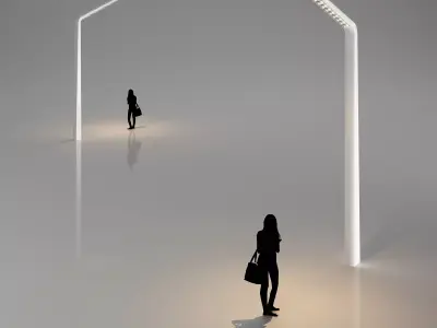 Modern street lamp 3D model