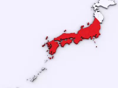Map of Japan 3D model