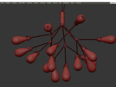 Aiwen Chandelier Low-poly 3D model