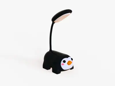 Penguin Desk Lamp Low-poly 3D model