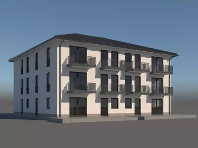 Apartment Building 001 3D model