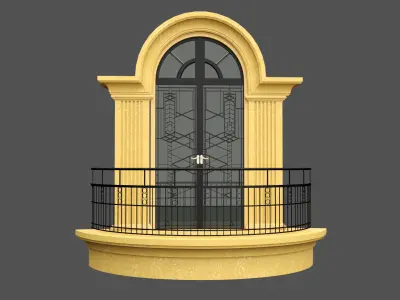 Classic Door  Windows 3 3D model