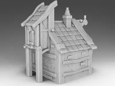 House with roof 3D print model