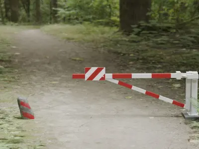 Traffic Barrier Low-poly 3D model