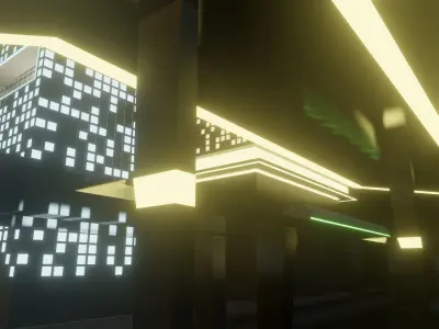 low poly cyberpunk 2 extended Low-poly 3D model