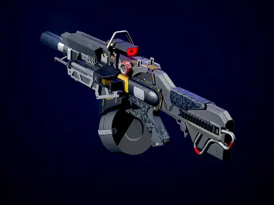 Sci Fi Assault Rifle 3D model