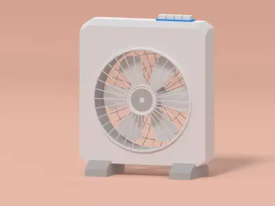 Floor Fan Low-poly 3D model