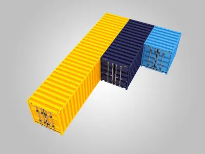 Voxel Shipping Containers Pack