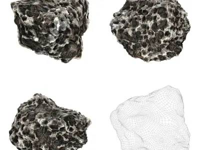 Volcanic Rock Collection Low-poly 3D model