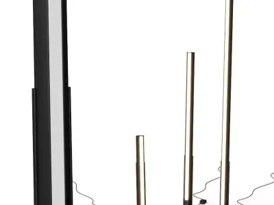 Zafferano Lampes a Porter Pencil Floor Tables 3D model