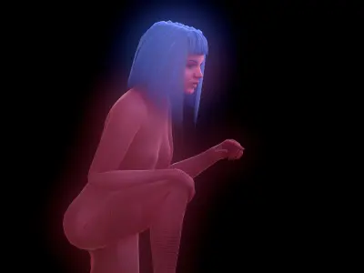 Joi From Blade Runner 2040 Low-poly 3D model