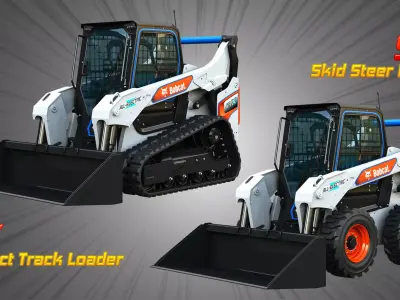 T7X - S7X  Compact Track - Skid Steer Loaders 2 in 1 3D Model Pack
