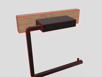 Toilet Roll Holder 4 Low-poly 3D model