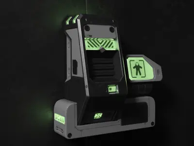 Sci Fi Scanner Display v3 Low-poly 3D model