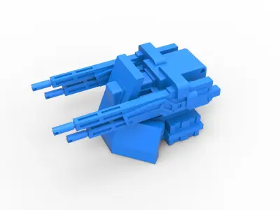 Turret gun Scale 1 to 25 3D print model