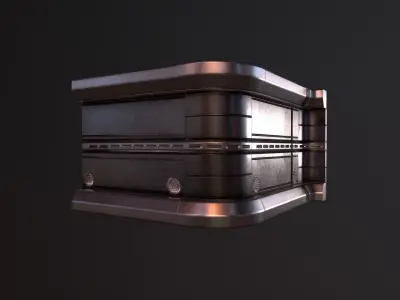 Sci Fi Walls Low-poly 3D model