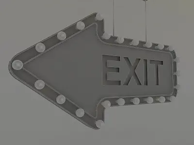 Light Bulb Loft Exit Signage 3D model