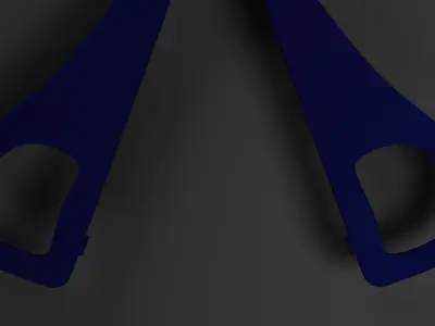 Scissors two pairs of Low-poly 3D model