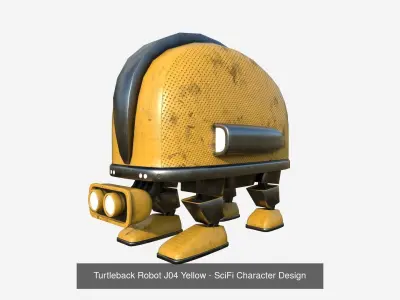 10 Turtleback Robots J Collection - SciFi Character Design 3D Model Pack