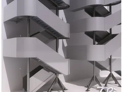 EMERGENCY STAIRS GROUP B 3D model