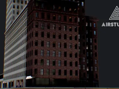 Low Poly - New York City Block 3 Low-poly 3D model