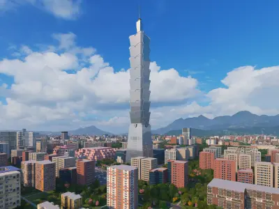 Taipei 101 building 3D model