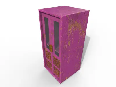 Old Modern Furniture 3D Model Terror Low-poly 3D model 5
