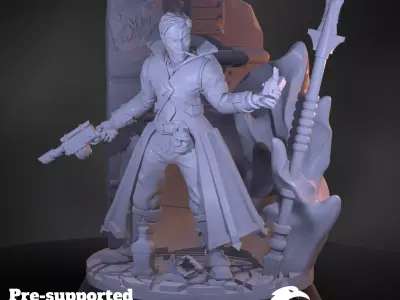 Soultorcher pre-supported modular character 3D print model