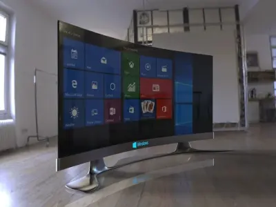 windows oled plus smart tv Free 3D model