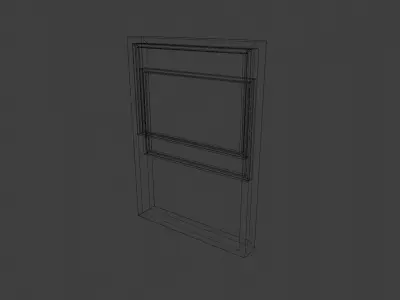  Simple Double Hung Window  Free low-poly 3D model