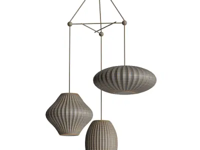 Triple Bubble Lamp Fixture Herman Miller Nelson 3D model