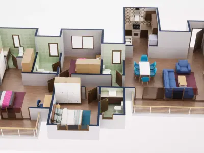 3D Floor Plan Model 59 3D model