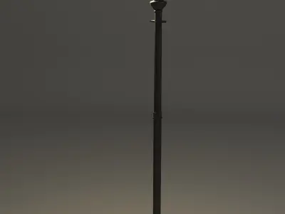 Bishops Crook Lamp Post 3D model