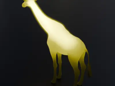 Indirect lighting for giraffe 3D model