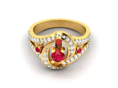 Women Ring 3D print model 100