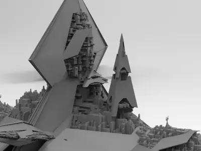 Pyramid Sc-Fi shape 14 designs 3D model