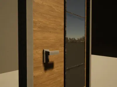 Modern wooden door  3D model