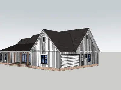Modern Farmhouse 3D Model 3D model