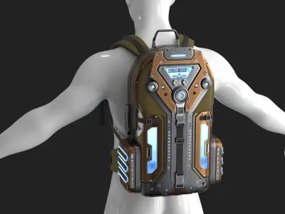 Sci Fi Bag Low-poly 3D model