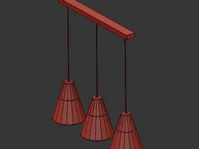 MODERN CEILING LIGHT JIMMY 3L 3D model