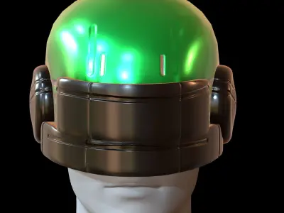 Helmet plastic mask protection pollution ball shaped  Low-poly 3D model