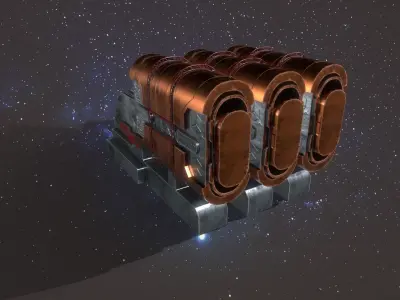 SCI-FI Containner prop space ship Low-poly 3D model