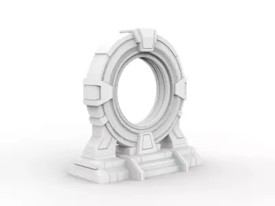 Sci-fi Portal 3D Printable 3D print model
