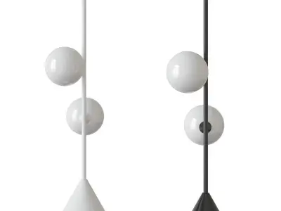 Vertical Globe Floor Lamp 3D model