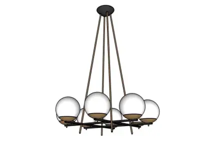 Luglo 8 Globe Chandelier by Lumfardo 3D model