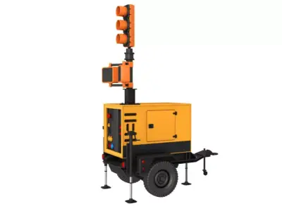 Mobile Traffic light 3D model